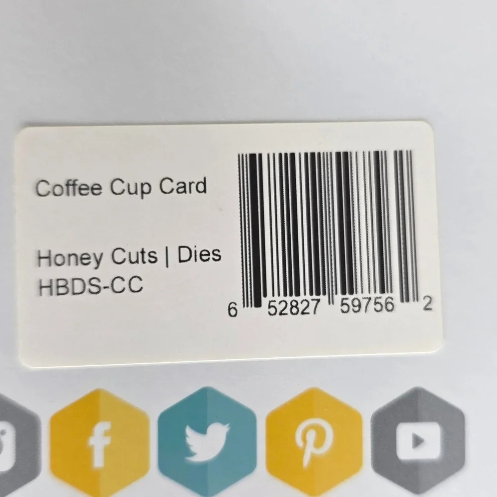 NEW Honey Bee Stamps Die Set Coffee Cup HBDS-CC Cards Scrapbooking Crafting